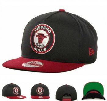 NBA Snapbacks Chicago Bulls New Era 59FIFTY Fitted Hats in Coal Black Dark Red,reasonable price,retail prices,fabulous collection Snapbacks/Hats/Caps