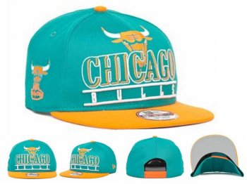 NBA Snapbacks Chicago Bulls New Era 59FIFTY Fitted Hats in Jade Blue Yellow,where can i buy,quality and quantity assured,UK Cheap Sale Snapbacks/Hats/Caps