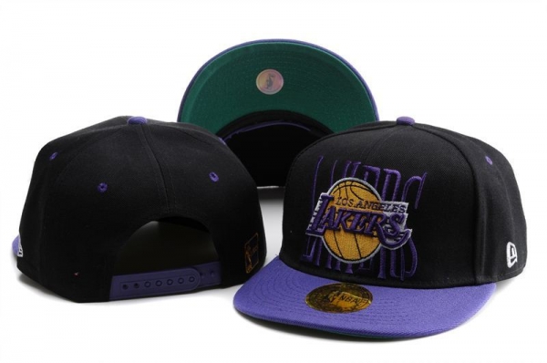 NBA Snapbacks Los Angeles Lakers New Era 59FIFTY Fitted Caps in Black Purple Yellow,newest collection,super quality,Exclusive Snapbacks/Hats/Caps