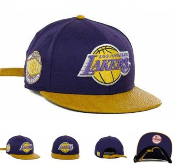 NBA Snapbacks Los Angeles Lakers New Era 59FIFTY Fitted Caps in Dark Purple Yellow,Free and Fast Shipping,online leading retailer,vast selection Snapbacks/Hats/Caps