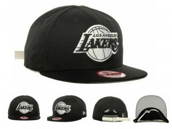 NBA Snapbacks Los Angeles Lakers New Era 59FIFTY Fitted Hats in Coal Black,huge inventory,Clearance Sale,authentic quality Snapbacks/Hats/Caps