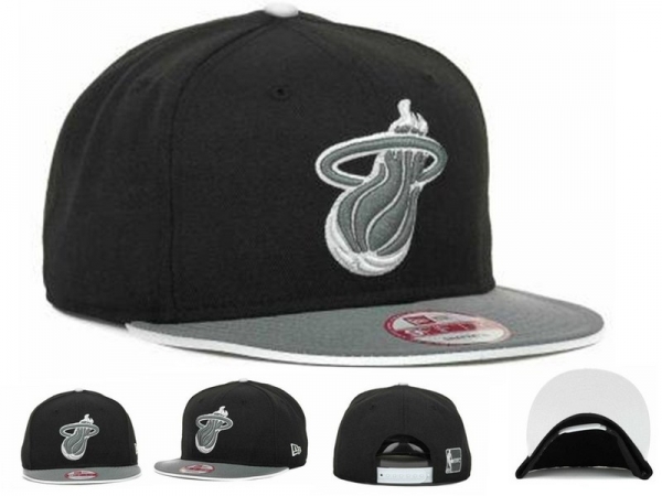 NBA Snapbacks Miami Heat New Era 59FIFTY Fitted Hats in Black Gray,New Arrival,reliable supplier,fabulous collection Snapbacks/Hats/Caps