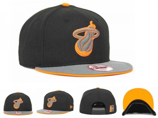 NBA Snapbacks Miami Heat New Era 59FIFTY Fitted Hats in Coal Black Gray Yellow,quality and quantity assured,hot sale Online,100% quality guarantee Snapbacks/Hats/Caps