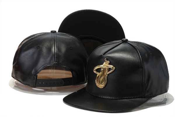 NBA Snapbacks Miami Heat New Era 59FIFTY Fitted Leather Hats in Black Gold,Sale USA Online,Shop,factory wholesale prices Snapbacks/Hats/Caps