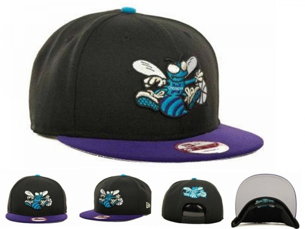 NBA Snapbacks New Orleans Hornets New Era 59FIFTY Fitted Hats in Coal Black Purple,outlet boutique,Shop Best Sellers,Shop Best Sellers Snapbacks/Hats/Caps