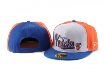 NBA Snapbacks New York Knicks New Era 59FIFTY Fitted Hats in White Orange Blue,Retailer,premier fashion designer,Best Selling Clearance Snapbacks/Hats/Caps