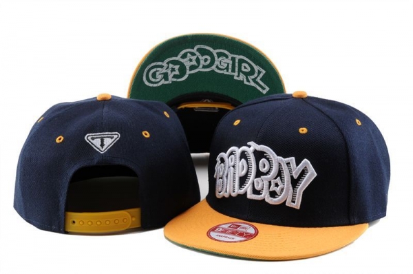 Fashion Street Snapbacks Bad Boy Good Girl Fitted Hats in Dark Blue Yellow,official authorized store,Fantastic savings,super quality Snapbacks/Hats/Caps