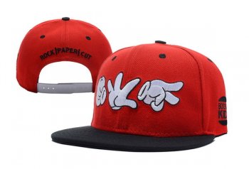 Fashion Street Snapbacks Booger Kids Rock Paper Cuts Hats Fitted Hats in Red Black,UK official online shop,outlet store sale,retail prices Snapbacks/Hats/Caps