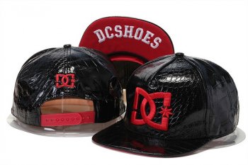 Fashion Street Snapbacks DC Fitted Leather Hats in Black Red,100% quality guarantee,reputable site,top brands Snapbacks/Hats/Caps