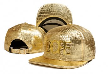 Fashion Street Snapbacks DOPE Fitted Leather Caps in Gold,Outlet on Sale,Classic Styles,top brands Snapbacks/Hats/Caps