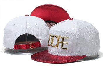 Fashion Street Snapbacks DOPE Fitted Leather Hats in White Dark Red,authentic quality,UK Discount Online Sale,huge inventory Snapbacks/Hats/Caps