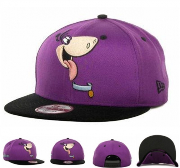 Fashion Street Snapbacks Dino Character Cabesa Punch Fitted Hats in Purple Black,Lowest Price Online,famous brand,incredible prices Snapbacks/Hats/Caps