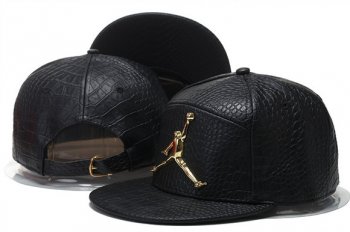 Fashion Street Snapbacks Jordan Fitted Leather Hats in Black,Cheap,Exclusive,USA Discount Online Sale Snapbacks/Hats/Caps