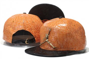 Fashion Street Snapbacks Jordan Fitted Leather Hats in Orange Black,Wholesale online,Official UK Stockists,unique design Snapbacks/Hats/Caps