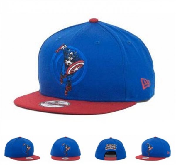 Fashion Street Snapbacks American Captain Fitted Hats in Blue Red,Exclusive,luxury fashion brands,various styles Snapbacks/Hats/Caps