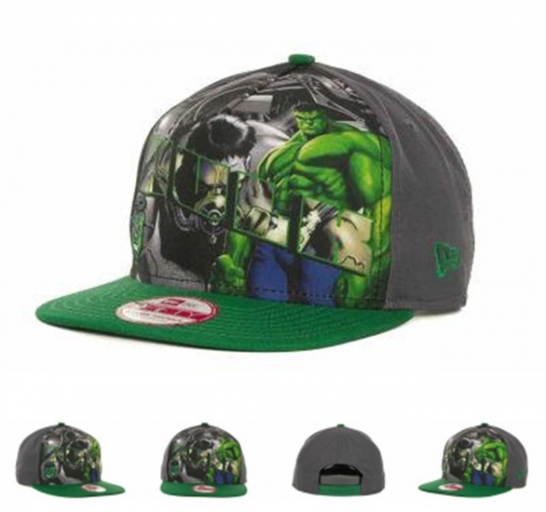 Fashion Street Snapbacks Marvel Hero Post Fitted Hats in Gray Green,Superior Quality,great deals,reasonable price Snapbacks/Hats/Caps