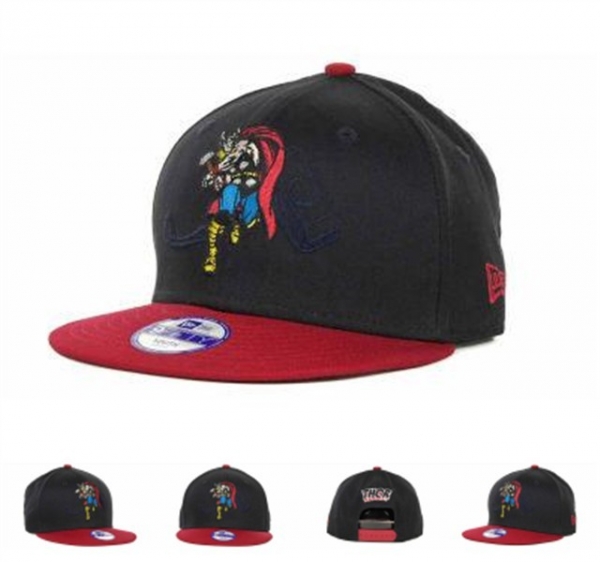 Fashion Street Snapbacks Thor Action Arch Fitted Hats in Black Red,Exclusive,Lowest Price Online,Exclusive Snapbacks/Hats/Caps