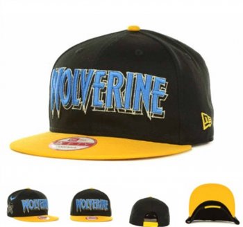 Fashion Street Snapbacks Wolverine Fitted Hats in Black Yellow,outlet store sale,Buy Online,USA Discount Online Sale Snapbacks/Hats/Caps