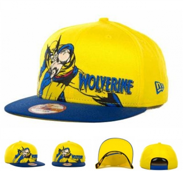 Fashion Street Snapbacks Wolverine Fitted Hats in Yellow Blue,wide range,Largest Fashion Store,collection Snapbacks/Hats/Caps