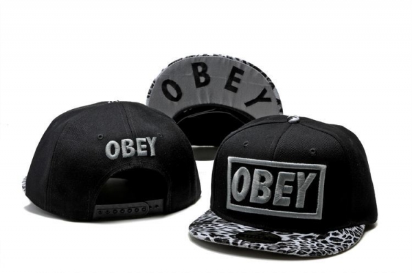 Fashion Street Snapbacks Obey Fitted Caps in Black Leopard,Factory Outlet,retail prices,luxury fashion brands Snapbacks/Hats/Caps