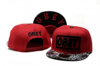 Fashion Street Snapbacks Obey Fitted Caps in Red Gray Leopard,Outlet on Sale,stable quality,Fast Delivery Snapbacks/Hats/Caps