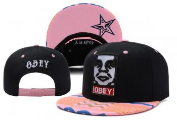 Fashion Street Snapbacks Obey Fitted Hats in Black Pink and White Logo,Outlet,New York,reasonable sale price Snapbacks/Hats/Caps