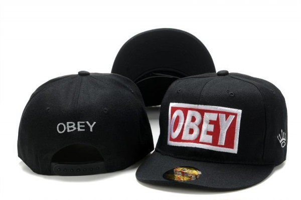 Fashion Street Snapbacks Obey Fitted Hats in Black Red White Logo,enjoy great discount,Outlet Online,accessories Snapbacks/Hats/Caps