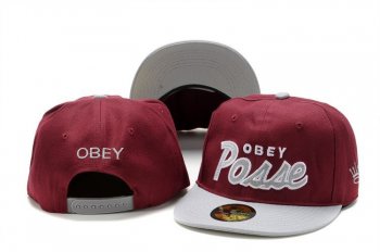 Fashion Street Snapbacks Obey Fitted Hats in Wine Red White,fashionable design,Fast Delivery,Factory Outlet Price Snapbacks/Hats/Caps