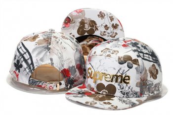 Fashion Street Snapbacks Supreme Fitted Caps in Beige Gold Flowers,super quality,complete in specifications,low price Snapbacks/Hats/Caps