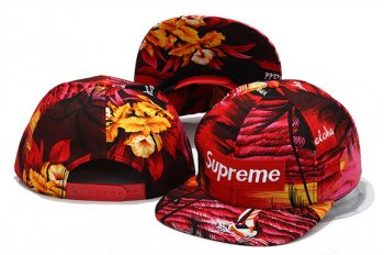 Fashion Street Snapbacks Supreme Fitted Caps in Dark Red Yellow Flowers,large discount,new collection,UK Factory Outlet Snapbacks/Hats/Caps