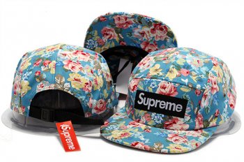 Fashion Street Snapbacks Supreme Fitted Caps in Jade Blue Pink Flower,Clearance Sale,Biggest Discount,In Stock Snapbacks/Hats/Caps