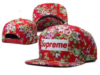 Fashion Street Snapbacks Supreme Fitted Caps in Red Green Flowers,luxuriant in design,Online Store,Newest Snapbacks/Hats/Caps