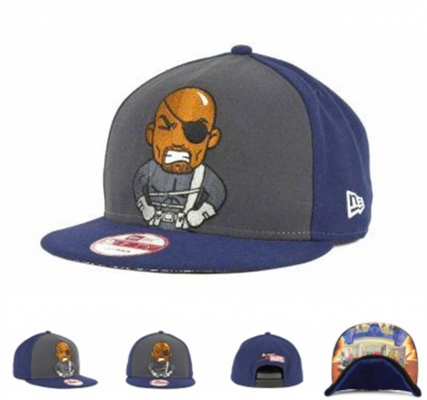 Fashion Street Snapbacks Tokidoki Nick Fury Fitted Hats in Gray Purple,Lowest Price Online,glamorous,No Sale Tax Snapbacks/Hats/Caps