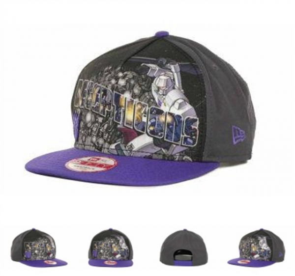 Fashion Street Snapbacks Transformers Action Arch Fitted Hats in Dark Gray Purple,wide varieties,In Stock,outlet boutique Snapbacks/Hats/Caps