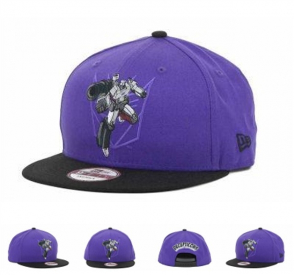 Fashion Street Snapbacks Transformers Action Arch Fitted Hats in Purple Black,wide range,promo codes,fabulous collection Snapbacks/Hats/Caps