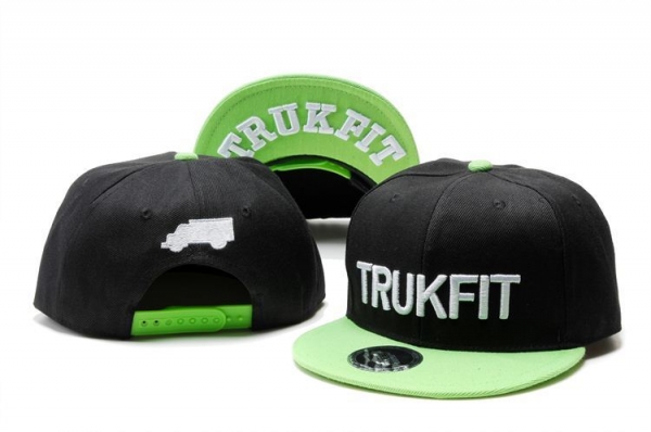 Fashion Street Snapbacks Trukfit Truk Fitted Caps in Black Green White Letters,Authentic,quality and quantity assured,newest collection Snapbacks/Hats/Caps