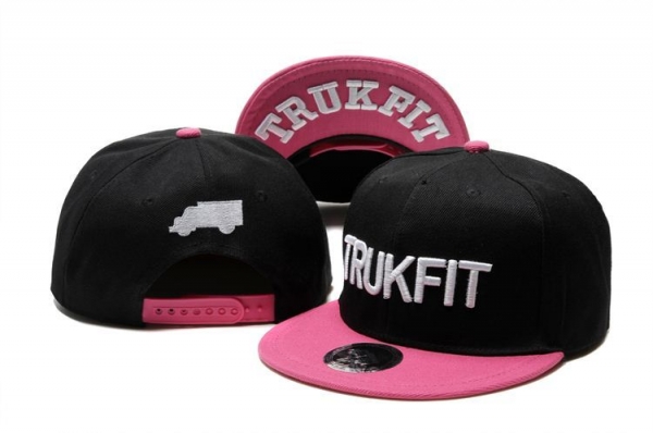 Fashion Street Snapbacks Trukfit Truk Fitted Caps in Black Pink White Letters,Hot Sale,USA Discount Online Sale,unique design Snapbacks/Hats/Caps