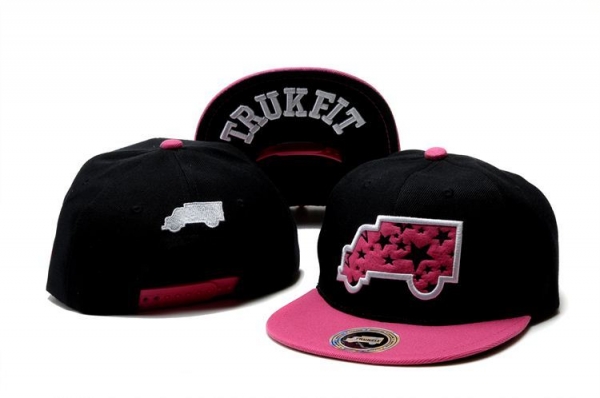 Fashion Street Snapbacks Trukfit Truk Fitted Hats in Black Pink Logo,UK Discount Online Sale,Quality Design,No Sale Tax Snapbacks/Hats/Caps