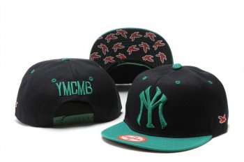 Fashion Street Snapbacks YMCMB Fitted Caps in Black Dark Green Logo,promo codes,Outlet Store,Classic Styles Snapbacks/Hats/Caps