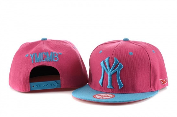 Fashion Street Snapbacks YMCMB Fitted Caps in Pink Jade Blue,UK Cheap Sale,huge inventory,Official supplier Snapbacks/Hats/Caps