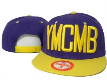 Fashion Street Snapbacks YMCMB Fitted Caps in Purple Yellow,free delivery,Online Store,Online Shop Snapbacks/Hats/Caps