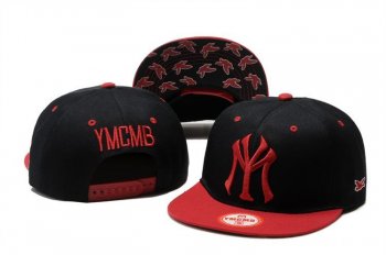 Fashion Street Snapbacks YMCMB Fitted Hats in Black Peach Logo,classic fashion trend,Discount Sale,Outlet Store Snapbacks/Hats/Caps