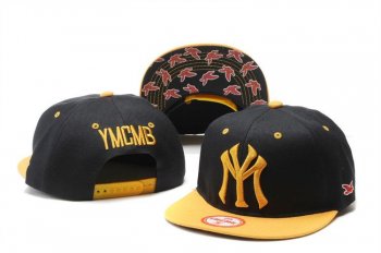 Fashion Street Snapbacks YMCMB Fitted Hats in Black Yellow Logo,Excellent quality,popular,No Sale Tax Snapbacks/Hats/Caps