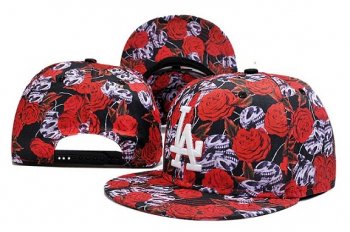 MLB Snapbacks Los Angeles Dodgers New Era 59FIFTY Fitted Hats in Red Flower Black,Superior Quality,Exclusive Deals,Classic Styles Snapbacks/Hats/Caps