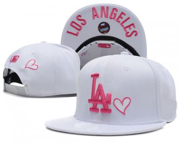 MLB Snapbacks Los Angeles Dodgers New Era 59FIFTY Fitted Hats in White Pink,SAVE OFF,designer fashion,Authorized Site Snapbacks/Hats/Caps