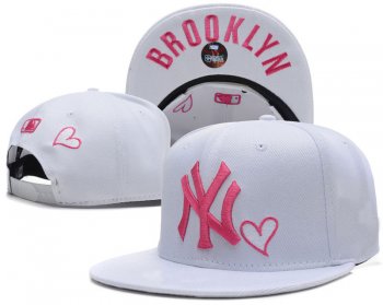 MLB Snapbacks New York Yankees New Era 59FIFTY Fitted Hats in White Pink,timeless design,Online Retailer,sale retailer Snapbacks/Hats/Caps