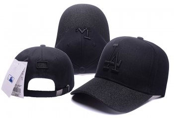 MLB Snapbacks Los Angeles Dodgers Fitted Hats in Black with Black Logo,attractive design,fabulous collection,Authorized Site Snapbacks/Hats/Caps