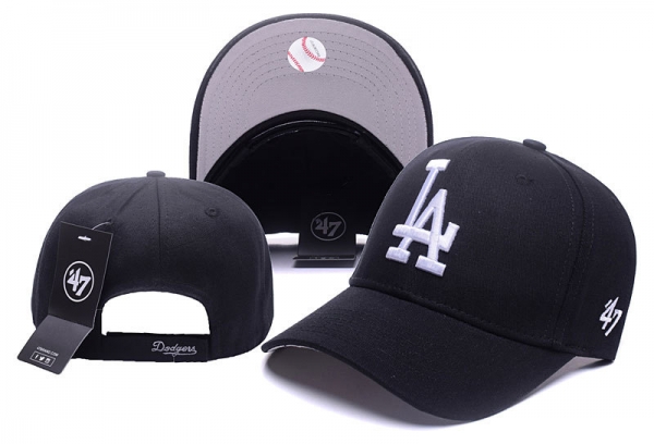 MLB Snapbacks Los Angeles Dodgers Fitted Hats in Black with White Logo,genuine,Shop Best Sellers,Clearance Snapbacks/Hats/Caps