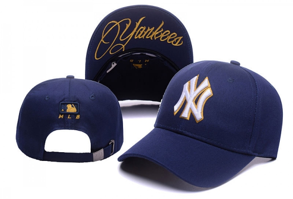 MLB Snapbacks New York Yankees Fitted Caps in Blue White Gold Logo,top brands,reasonable sale price,100% authentic Snapbacks/Hats/Caps