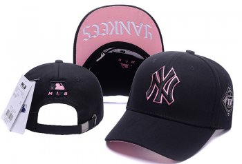 MLB Snapbacks New York Yankees Fitted Caps in Black Light Pink,latest fashion-trends,reputable site,Cheapest Snapbacks/Hats/Caps